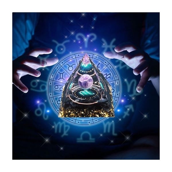 Pyramid Orgonite Zodiac Constellation Skorpion och Ametist