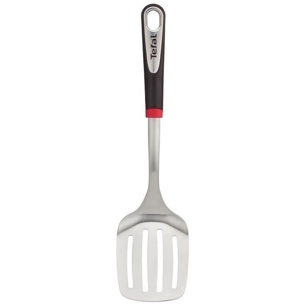 Vinklad spatel - TEFAL - Ingenio - Rostfritt stål - Plasthandtag - Svart och röd