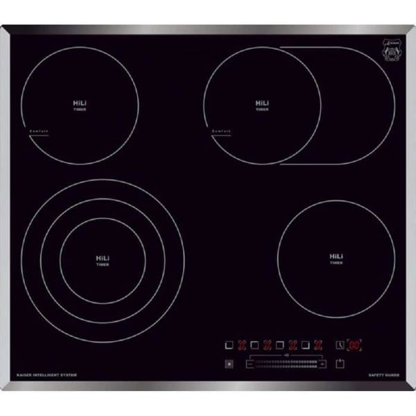 Spishäll - KAISER - KCT 6715 F - Svart glas - 4 zoner QuickHeat - Glaskeramik