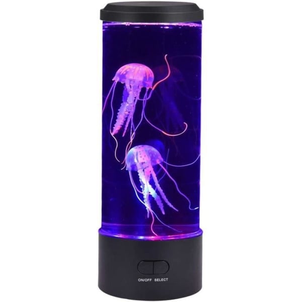 LED medusa lampa med färgglad lavalampa USB laddning rund skrivbordslampa stämningsbelysning inredning av hemmet