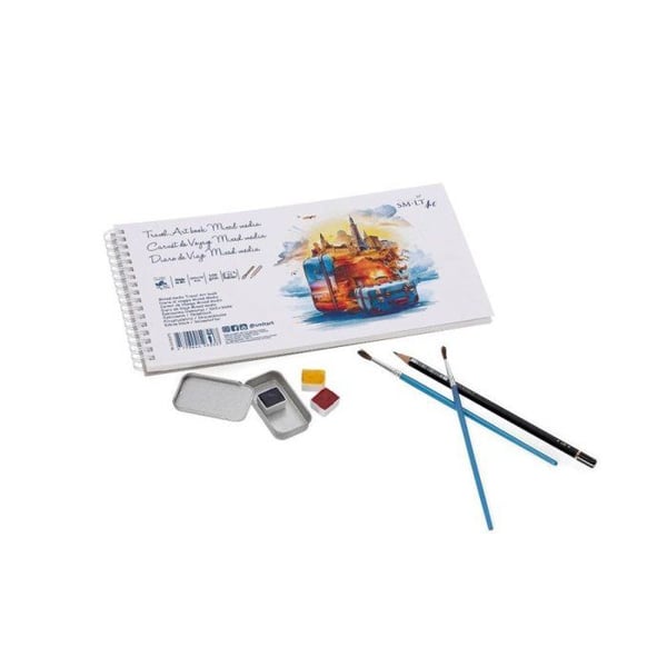 SM-LT - Resedagbok SM-LT spiral 15x28cm Mix Media 25 ark mikroperforerade 160 g/m²