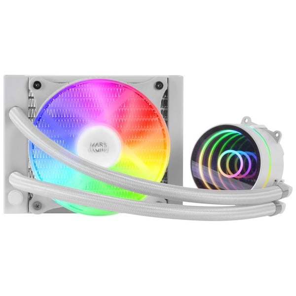 Kit för AIO-vattenkylning - Mars Gaming - ML-One RGB - 120 mm - Vit - Kompatibel med Socket AM4