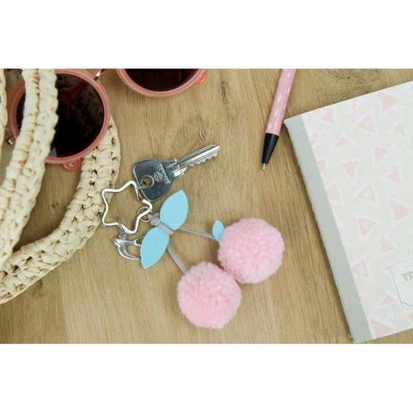 MégaCréa DIY - Rund pompom i ull Camaieu Rosa 20 stycken