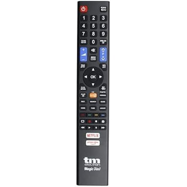 Universell fjärrkontroll - TM ELECTRON - Magic 3 i 1 - Svart - Kompatibel med 3 märken