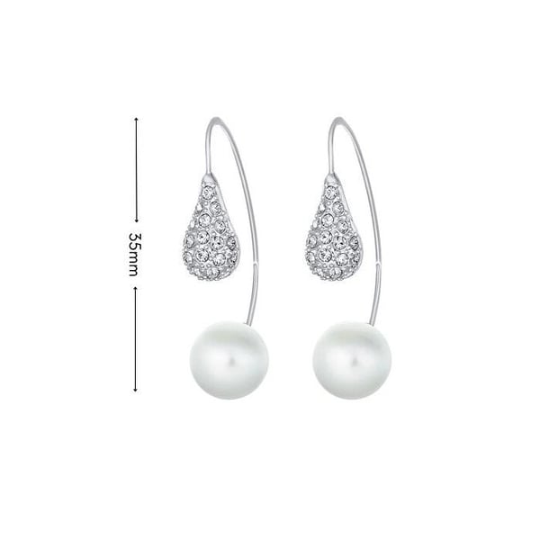 Moderna örhängen med Swarovski-kristaller och LuxePearl 42369.R