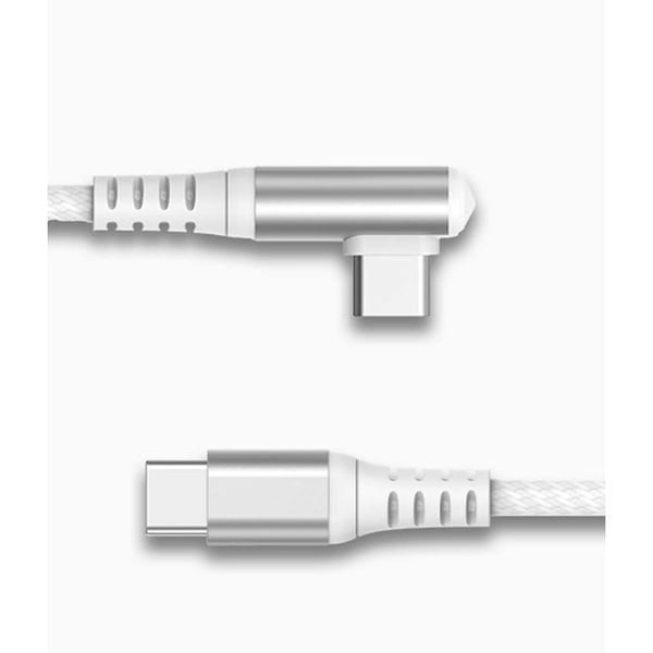 USB-C till USB-C-kabel - FORCE POWER - Lite - 60W - 2m - 90° vinklad