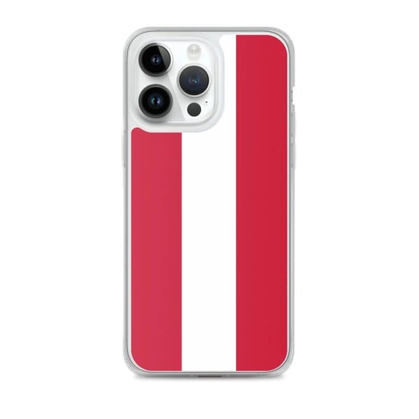 iPhone-fodral - Officiellt - Österrikes flagga - Mjuk - Flerfärgad - Vertikalt modell