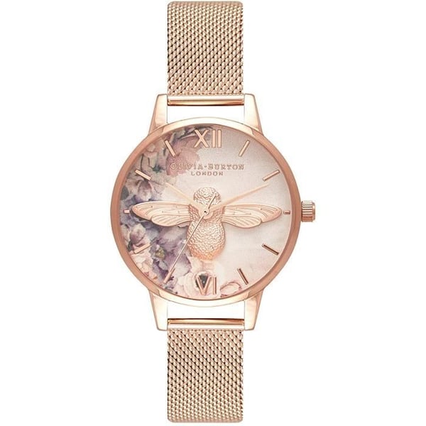 Olivia Burton Dam Analog Kvarn Klocka med Plast Armband - OB16PP40