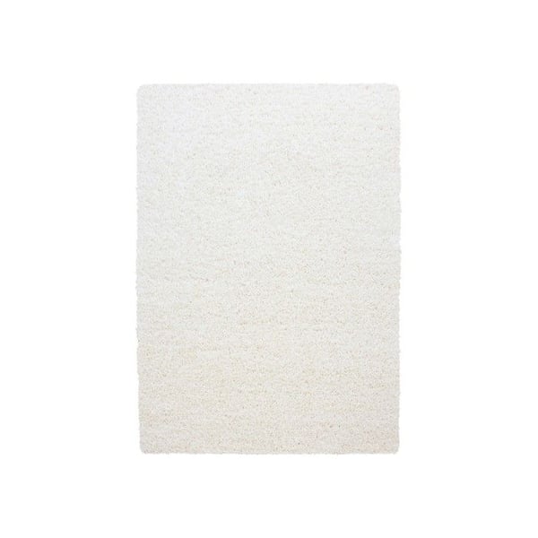 Mjuk och fluffig shaggy matta 30 mm för vardagsrum och sovrum (Dimension: 160 cm rund - Färg: Creme)