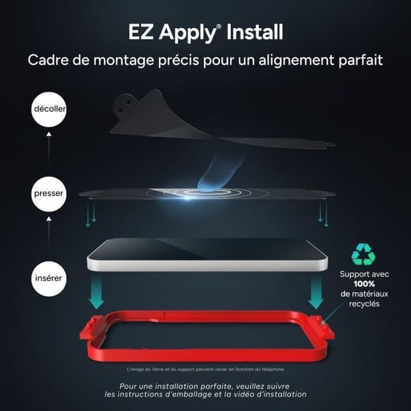 ZAGG InvisibleShield Glass Elite VisionGuard Skärmskydd i Härdat Glas för iPhone 16 Pro 6,3-tum