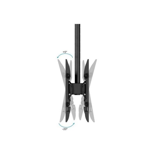 Takfäste - TOOQ - LPCE2286TSLI-XL-B - För 2 skärmar 43"-86" - Svart - Metall