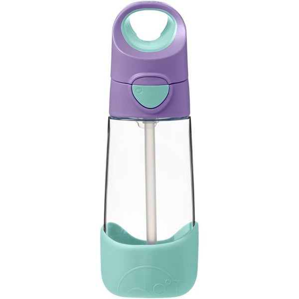 B.box Flaska med sugrör 450 ml lilas pop