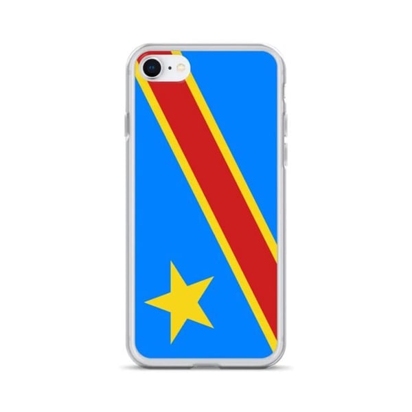 iPhone-skal - Flagga för Demokratiska republiken Kongo - Mjuk - Flerfärgad - Vertikalt modell
