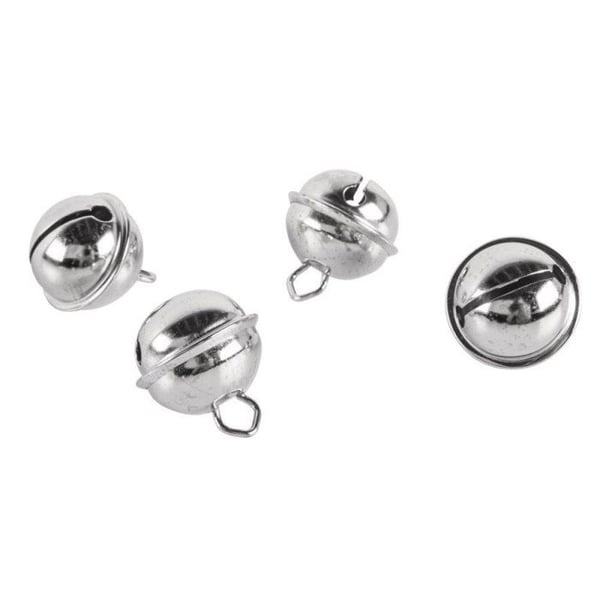 Dekorationsklockor i metall (bollform), 4 st., platinum Dekorationsklockor i metall (bollform), 4 st., platinum