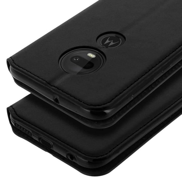 Housse - AVIZAR - Moto G7 / G7 Plus - Ekoskinn - Videostöd - Svart Housse - AVIZAR - Moto G7 / G7 Plus - Ekoskinn - Videostöd - Svart