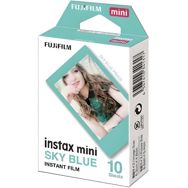 Filmfoto - FUJIFILM - Instax Mini - Ljusblå kontur - 10 ark - Kompatibel med Fujifilm Instax Mini
