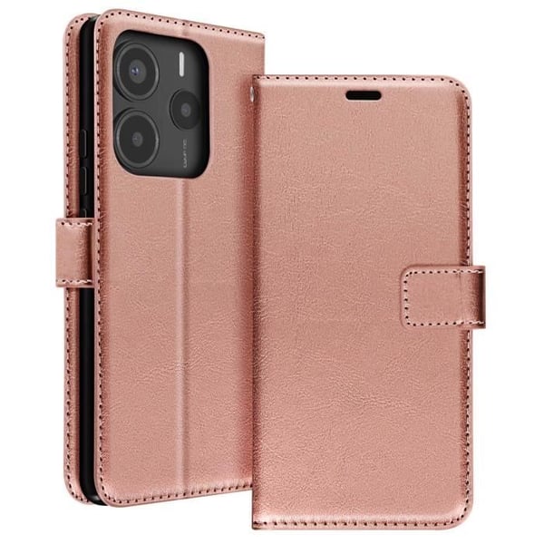 Plånboksfodral - Mayaxess - Xiaomi Redmi Note 14 5G - Ekoskinn - Avtagbar handled - Videostöd