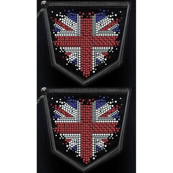 Ki-Sign - Värmeöverföring med nitar och strass Hjärta UK 12x11cm