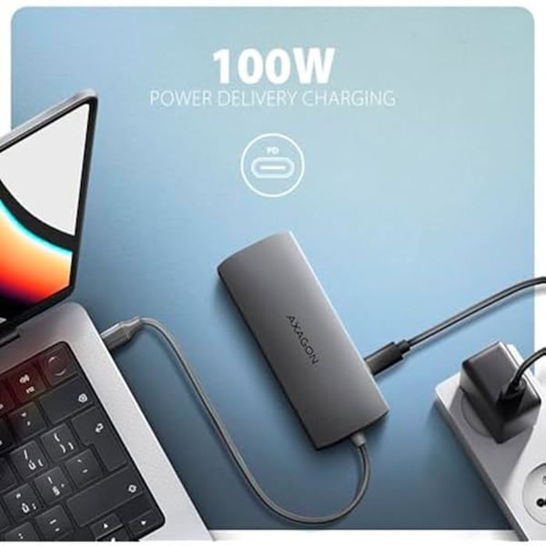Multiport-hubi - AXAGON - HMC-8HLSA - 3x USB-A - HDMI 4K/60Hz - Gigabit LAN