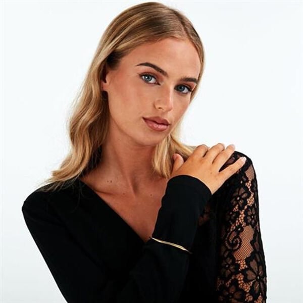 Armband - TRUSSARDI - TJAXA01 - Guldpläterad - Stål - Tidslös vågig design