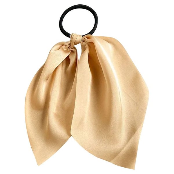 Elastisk Halsduk - AVIZAR - Enfärgad Satin - Beige - Ljusblå - Bekväm och elegant