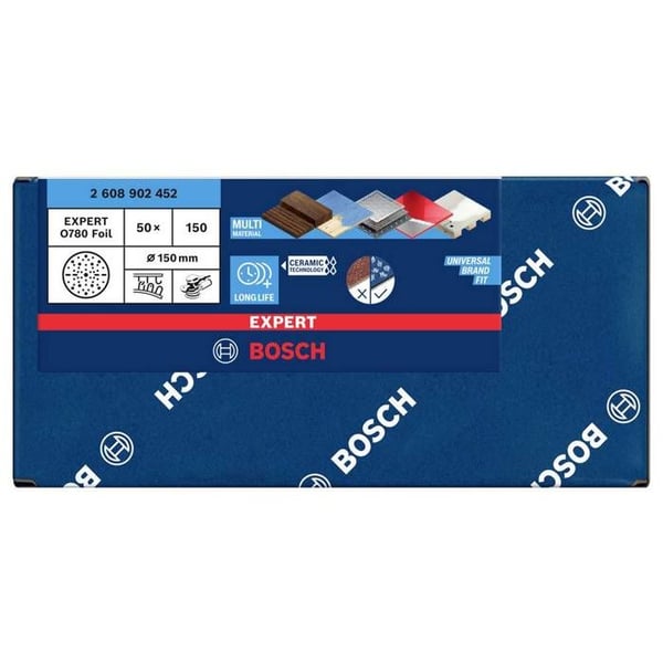 Slipmedel - Bosch 2608902452 - Diameter 150 mm - 50 stycken - Slipfilm