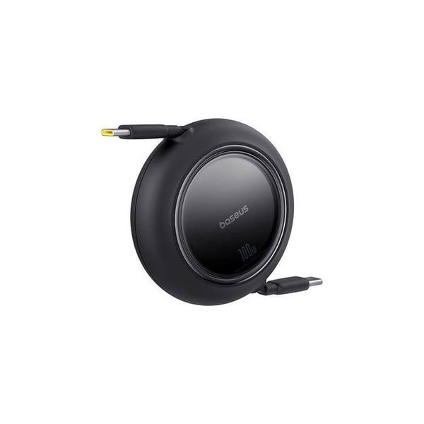 USB-C - USB-C-kabel 100 W 1,5 m utdragbar svart Free2Pull BASEUS