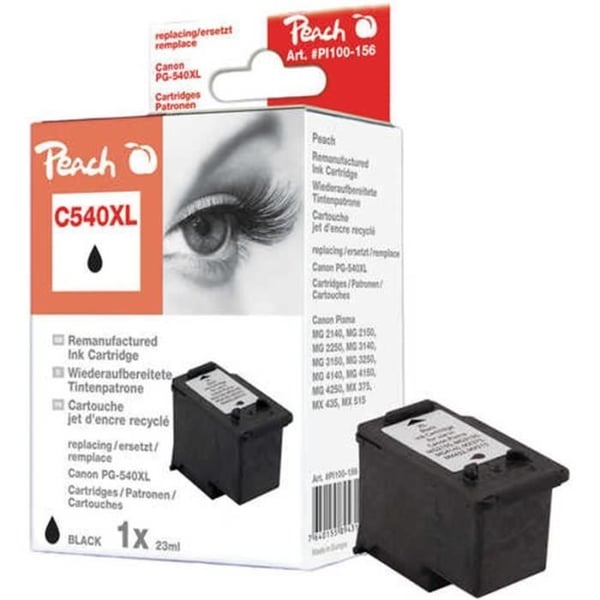 Tonerpatron - PEACH - PEICPG540XL - Svart - Kompatibel med Canon PG-540XL - 680 sidor