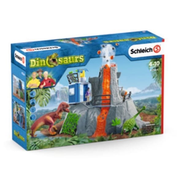 Expedition till den stora vulkanlådan - SCHLEICH - Dinosaurier - Yuki, giganotosaurus, ankylosaurus