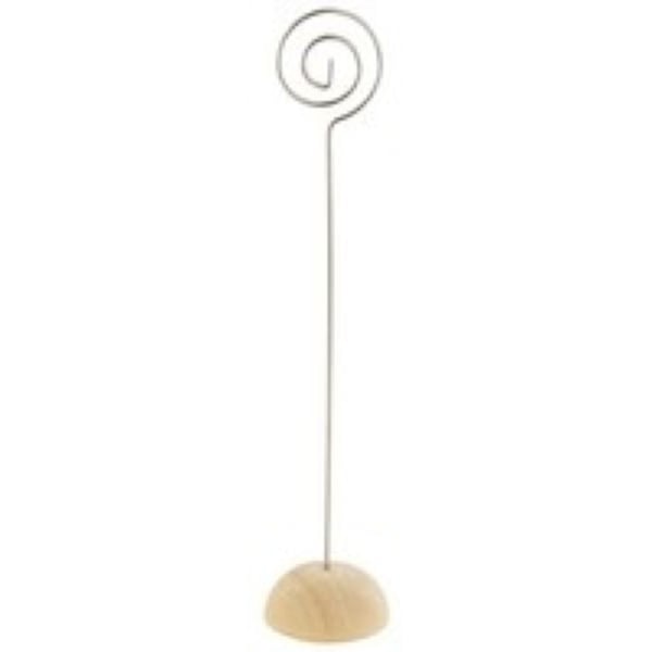 MégaCréa DIY - Platskort eller fotohållare i spiral av trä 13,5 cm 4 stycken