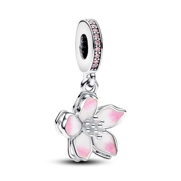 Charm hänge - MARQUE - Körsbärsblomma - Silver - Grå - Kvinna