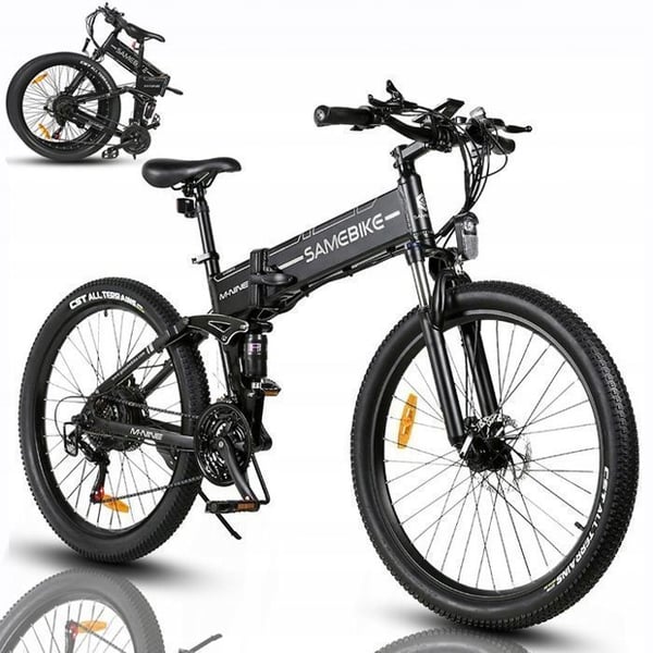 Elcykel sammenklappelig - SAMEBIKE - LO26-II - 900W - 48V - 21 gear - 26 tommer - Sort
