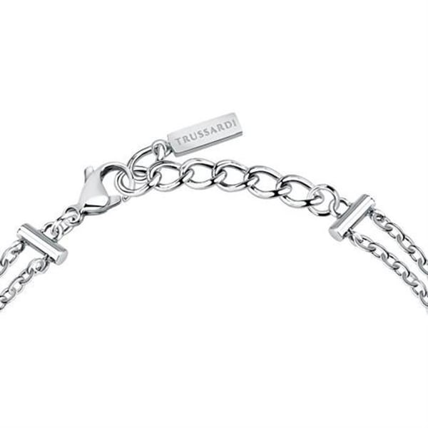 Armband - TRUSSARDI - T-Logo TJAXC27 - Bicolor stål - Kubisk zirkon - Justerbar 19 cm