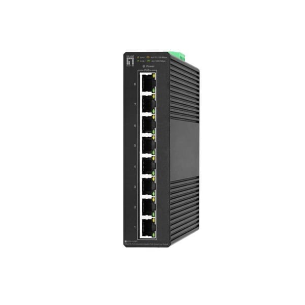 PoE Gigabit-switch - LevelOne - Hilbert - 8 portar - IEEE 802.3af/at - PoE-vaktmästare