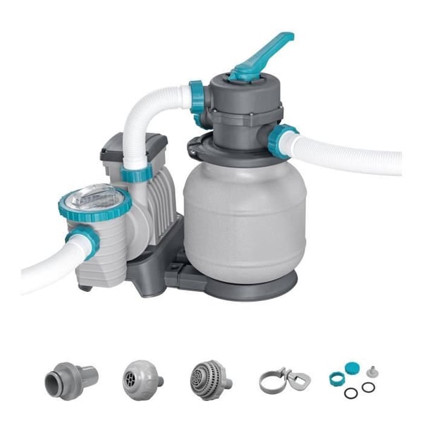 Sandfilter / filtreringspumpe til pool op til 42 m3 - Bestway - 6 056 L/h - Med forfilter