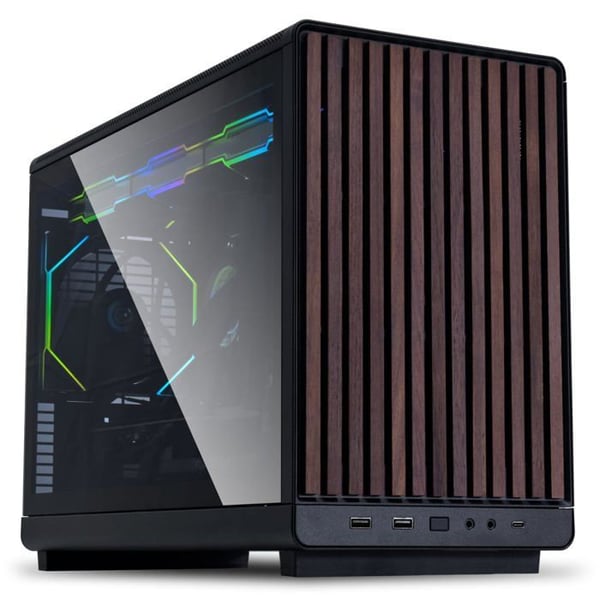 Micro ATX-chassi - LIAN LI - A3 Wood Edition - Svart - Kompatibel med M-ATX/ITX - 4 expansionsplatser