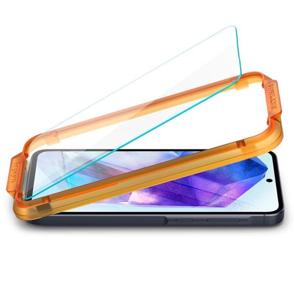 Spigen Alm Glas.TR Sæt med 2 beskyttelsesfilm i hærdet glas til Samsung Galaxy A55 5G (Gennemsigtig)