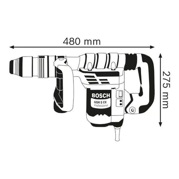 Borehammer 1150W SDS max GSH 5 CE Professional - BOSCH - 0611321000