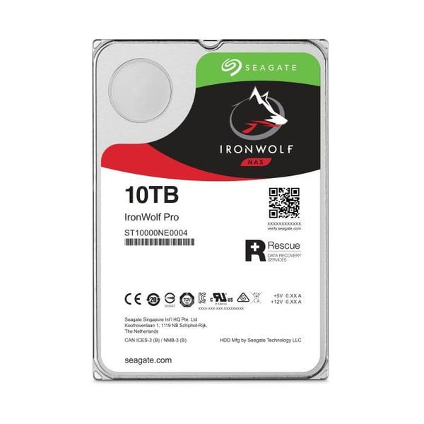 SEAGATE - IronWolf Pro - Intern NAS HDD - 10 To - 3,5 tum - 7200 varv/min