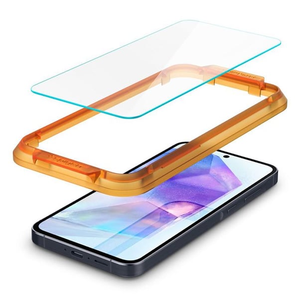 Spigen Alm Glas.TR Sæt med 2 beskyttelsesfilm i hærdet glas til Samsung Galaxy A55 5G (Gennemsigtig)