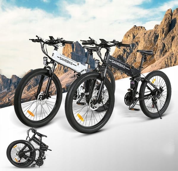 Elcykel sammenklappelig - SAMEBIKE - LO26-II - 900W - 48V - 21 gear - 26 tommer - Sort