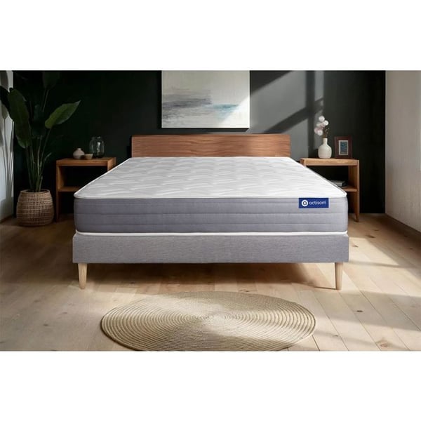 Sängset Madrass Sängbotten 140x190 cm - Grå Sängbotten (i kit) - Actiflex Dream