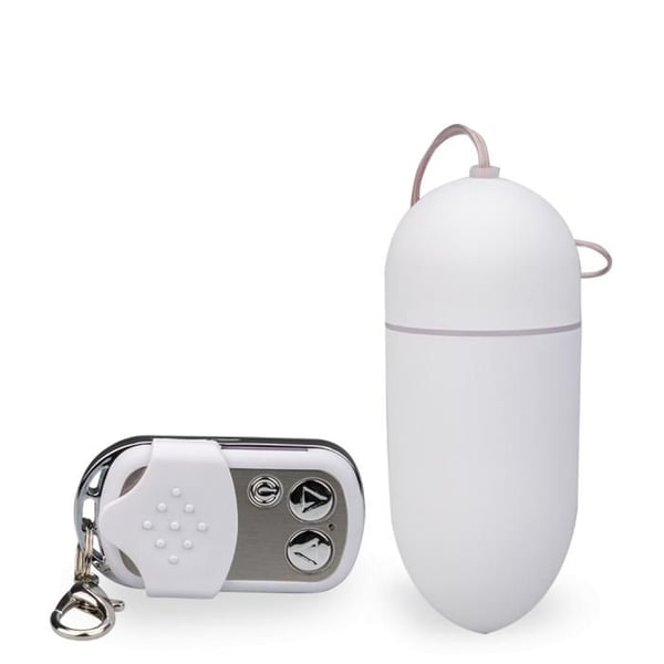 Fjärrstyrt vibrerande ägg XL - Distans vibrator för par - Vit