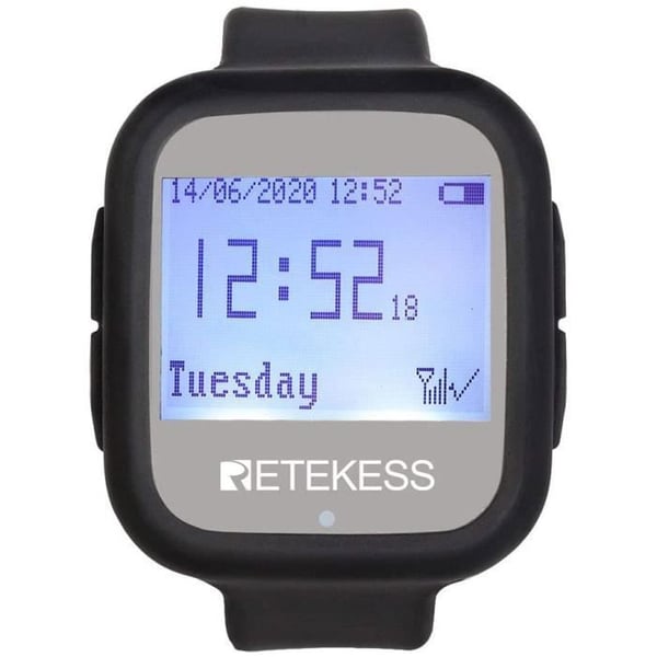 Retekess TD106 Trådlöst Pager System Klockmottagare 433Mhz för Äldre Vårdpersonal Sjukhus Restaurang
