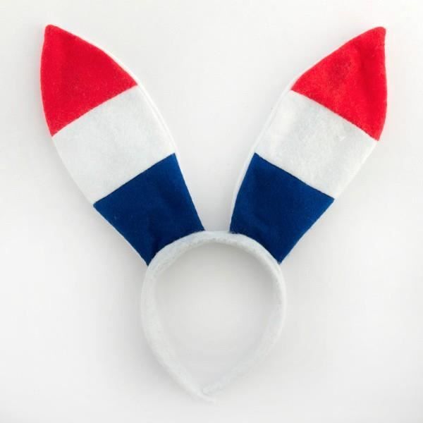 Hårband - Supporter - Fransk flagga - Mixad - Vuxen - 25 cm
