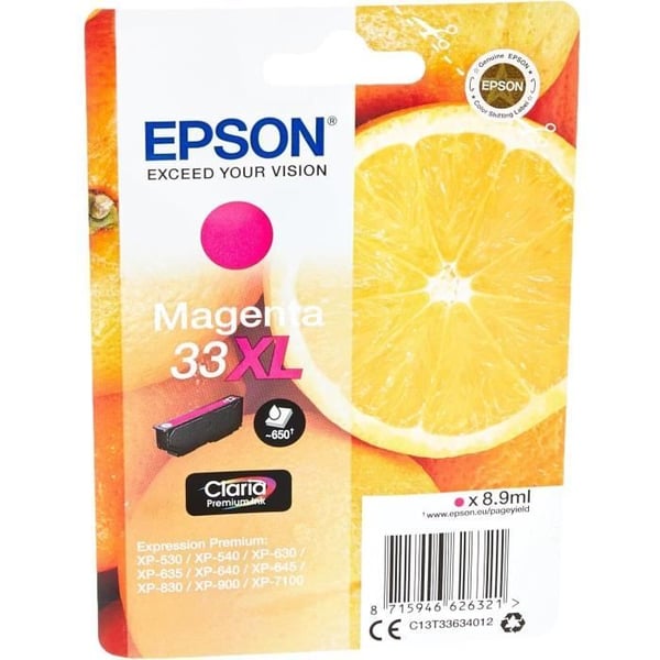 EPSON T3363 XL magenta blækpatron - appelsiner (C13T33634012)