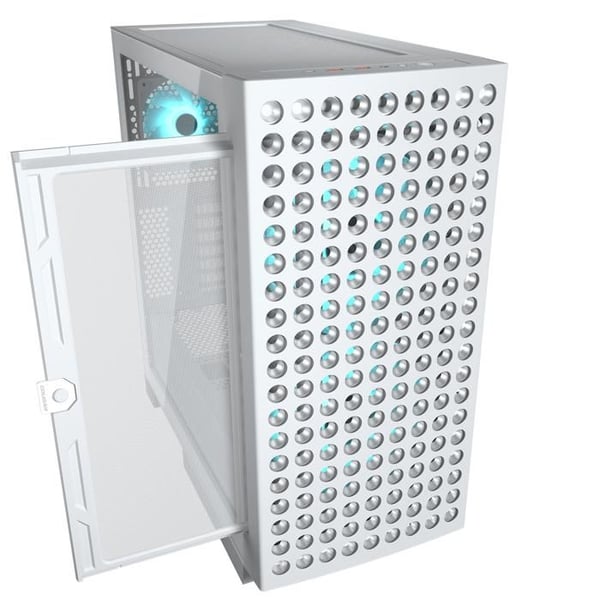 Gaming PC Chassi - COUGAR - AIRFACE ECO RGBWH - Vit - Hög Ventilation Mesh - RGB