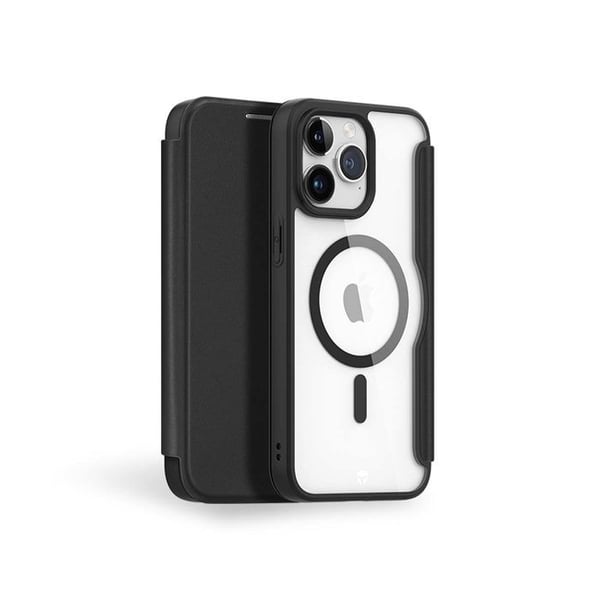 Förstärkt Foliofodral - Forcecase - iPhone 15 Pro Max - Svart - Magnetisk - Stel