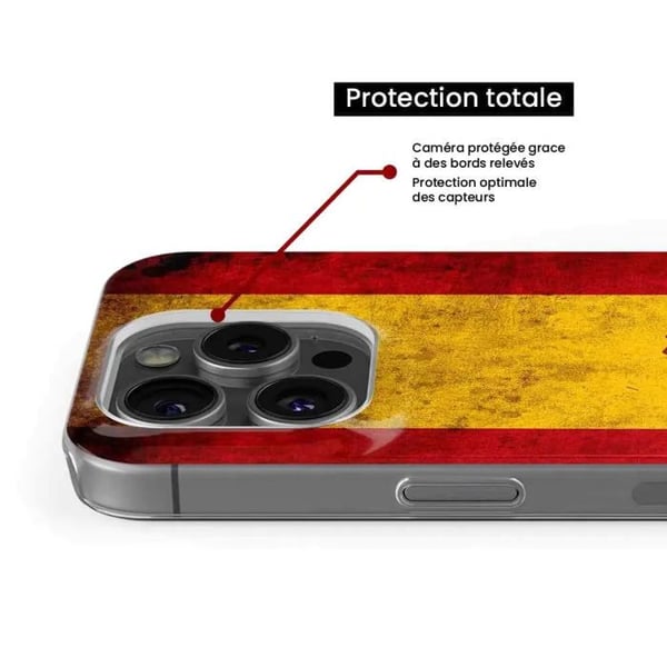 Siliconfodral kompatibelt med iPhone 15 Pro Max - Spanska flaggan