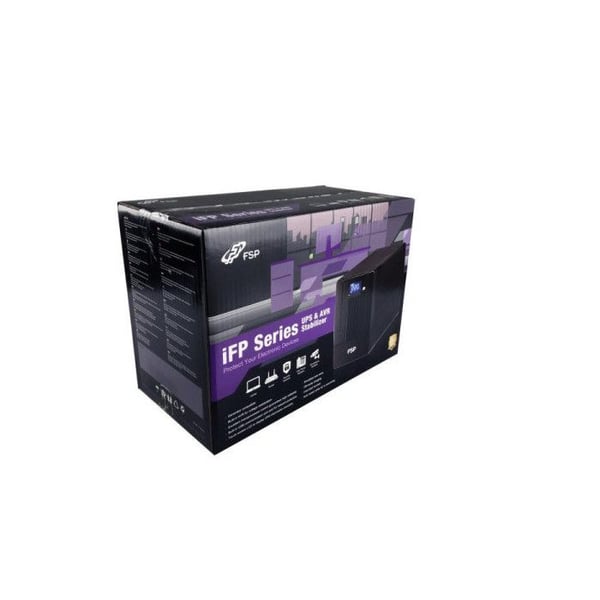 Line-interaktiv 1000 VA UPS-inverter - FSP iFP 1000 - LCD-touchskærm, RJ11/45 og USB-port